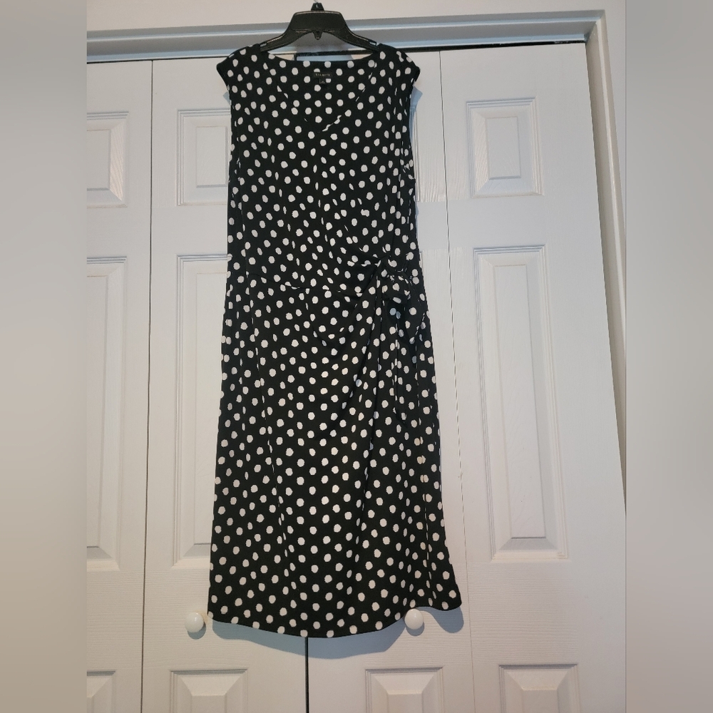 Talbots Black and White Polka Dot Dress